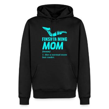 Finswimming Maman Natation Natation Natation Sports nautiques - Sweat à capuche Premium bio Homme - noir - Devant - Nico (187cm)