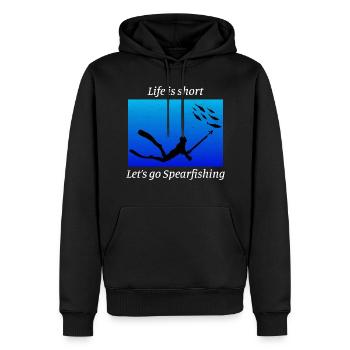 Speerfischen Speerfischen Speerfischer Fischen - Männer Premium Bio Hoodie - Schwarz - Vorne - Nico (187cm)