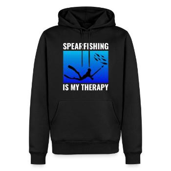 Speerfischen Speerfischen Speerfischer Fischen - Männer Premium Bio Hoodie - Schwarz - Vorne - Nico (187cm)
