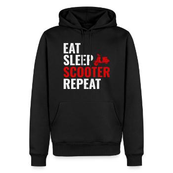 Roller Fahrer Scootering Motorrad Moped Lustig - Männer Premium Bio Hoodie - Schwarz - Vorne - Nico (187cm)