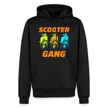 Roller Fahrer Gang Scootering Motorrad Moped Bike - Männer Premium Bio Hoodie - Schwarz - Vorne - Nico (187cm)