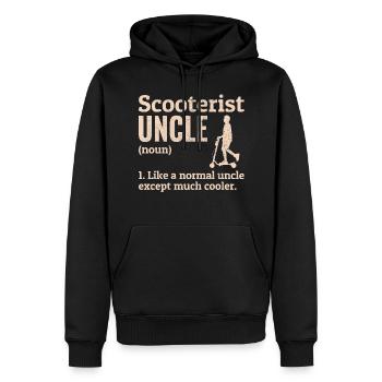 Elektroroller Fahrer E-Scooter Scooterist Onkel - Männer Premium Bio Hoodie - Schwarz - Vorne - Nico (187cm)