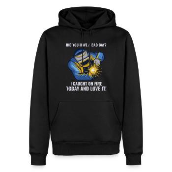 Schweißer Schweißer Metallbau Eisenarbeiter lustig - Männer Premium Bio Hoodie - Schwarz - Vorne - Nico (187cm)