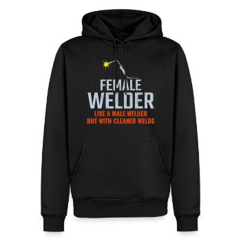 Schweißerschweißerin Factory Workshop Eisenarbeiterin - Männer Premium Bio Hoodie - Schwarz - Vorne - Nico (187cm)