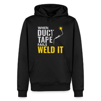 Soudeur Métal Construction Ferronnerie - Sweat à capuche Premium bio Homme - noir - Devant - Nico (187cm)