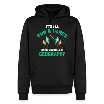 Collecteurs minéraux et ventilateur de minéraux de minerais - Sweat à capuche Premium bio Homme - noir - Devant - Nico (187cm)