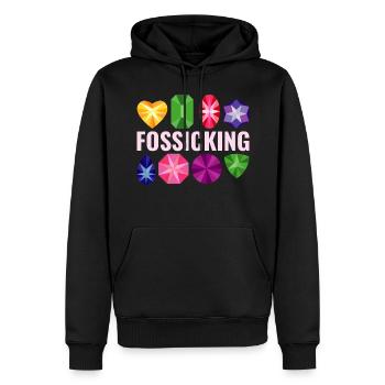 Geologie des Gesteinssammelns Steinhund Fossicking - Männer Premium Bio Hoodie - Schwarz - Vorne - Nico (187cm)