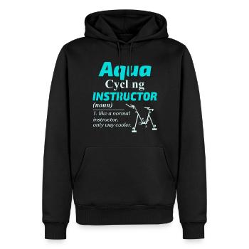 Aqua Cycling Schwimmbad Fitness Training Coach - Männer Premium Bio Hoodie - Schwarz - Vorne - Nico (187cm)