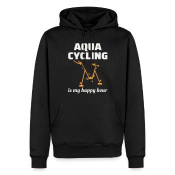 Aqua Cycling Schwimmbad Fitness Training Coach - Männer Premium Bio Hoodie - Schwarz - Vorne - Nico (187cm)