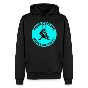 Aqua Cycling Schwimmbad Fitness Training Coach - Männer Premium Bio Hoodie - Schwarz - Vorne - Nico (187cm)