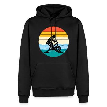 Aqua Cycling Piscine Fitness Training - Sweat à capuche Premium bio Homme - noir - Devant - Nico (187cm)