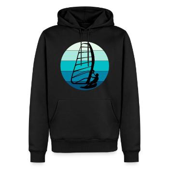 Planche à voile Planche à voile Planche à voile Surf Water Sport - Sweat à capuche Premium bio Homme - noir - Devant - Nico (187cm)