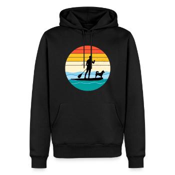 Paddleboarding Paddleboard Paddel Wassersport Hund - Männer Premium Bio Hoodie - Schwarz - Vorne - Nico (187cm)