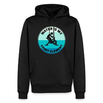 Aqua Cycling Piscine Fitness Training - Sweat à capuche Premium bio Homme - noir - Devant - Nico (187cm)