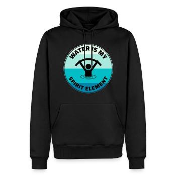 Aquagym Fitness aquatique Aqua Exercice - Sweat à capuche Premium bio Homme - noir - Devant - Nico (187cm)