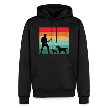 Gitarrist Pet Dog Animal Musiker Bassist - Männer Premium Bio Hoodie - Schwarz - Vorne - Nico (187cm)