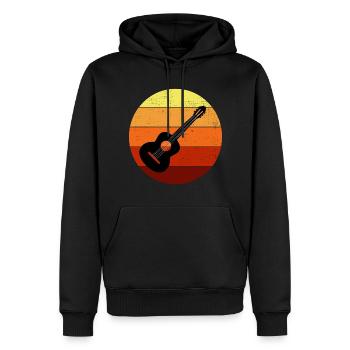 Guitariste acoustique Musicien Musicien Guitariste - Sweat à capuche Premium bio Homme - noir - Devant - Nico (187cm)