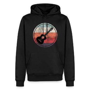 Guitariste acoustique Musicien Musicien Guitariste - Sweat à capuche Premium bio Homme - noir - Devant - Nico (187cm)
