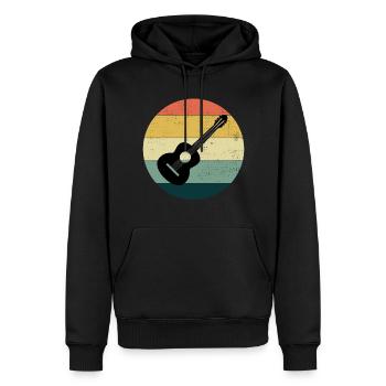 Guitariste acoustique Musicien Musicien Guitariste - Sweat à capuche Premium bio Homme - noir - Devant - Nico (187cm)