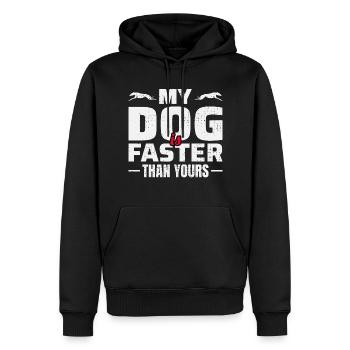 Greyhound Racing Dog Pet Race Animal Racer - Sweat à capuche Premium bio Homme - noir - Devant - Nico (187cm)