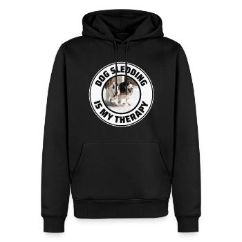 Husky Schlitten Hunderennen Alaskan Racers - Männer Premium Bio Hoodie - Schwarz - Vorne - Nico (187cm)