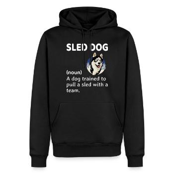 Husky Schlitten Hunderennen Alaskan Racers - Männer Premium Bio Hoodie - Schwarz - Vorne - Nico (187cm)