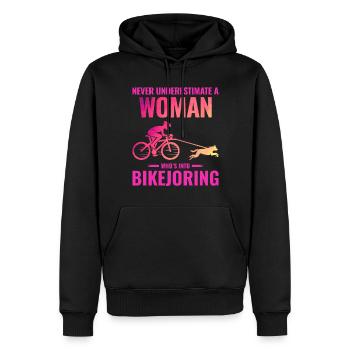 Bikejoring DogScooting Dog Sport Bike Bicycle Ride - Sweat à capuche Premium bio Homme - noir - Devant - Nico (187cm)