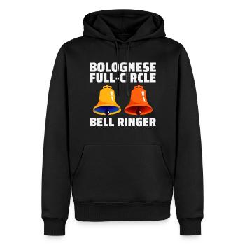 Bolognese Full-Circle Bell Ringer Ringing Hobby - Sweat à capuche Premium bio Homme - noir - Devant - Nico (187cm)
