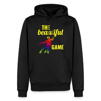 Handball Joueur Sport Équipe Handballeur - Sweat à capuche Premium bio Homme - noir - Devant - Nico (187cm)