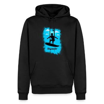 Skysurfing Fallschirmspringen Extremsport Fallschirmspringer Lustig - Männer Premium Bio Hoodie - Schwarz - Vorne - Nico (187cm)