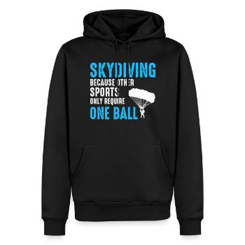 Parachutisme Parachutisme Sports Extrêmes Parachutiste - Sweat à capuche Premium bio Homme - noir - Devant - Nico (187cm)