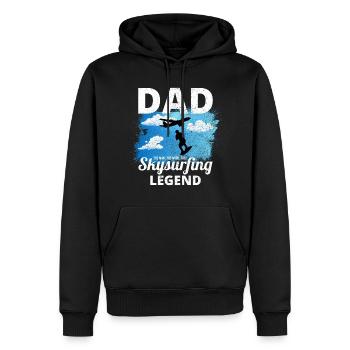 Skysurfing Dad Paradiving Extreme Sport Skydive - Sweat à capuche Premium bio Homme - noir - Devant - Nico (187cm)