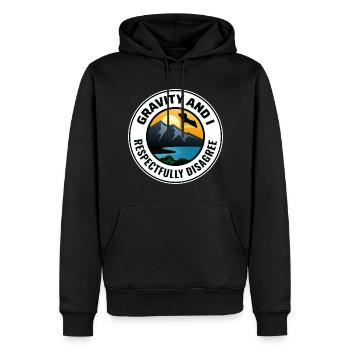 Wingsuit fliegen Base Jumping Fallschirmspringen Wingsuiting - Männer Premium Bio Hoodie - Schwarz - Vorne - Nico (187cm)