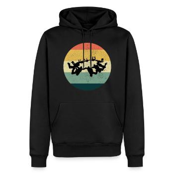 Parachutisme Parachute Parachutisme Parachutisme - Sweat à capuche Premium bio Homme - noir - Devant - Nico (187cm)