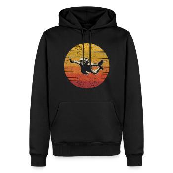 Parachutisme Parachute Parachutisme Parachutisme - Sweat à capuche Premium bio Homme - noir - Devant - Nico (187cm)