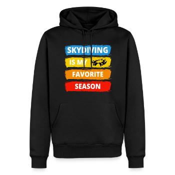 Fallschirmspringen Fallschirmspringen - Männer Premium Bio Hoodie - Schwarz - Vorne - Nico (187cm)