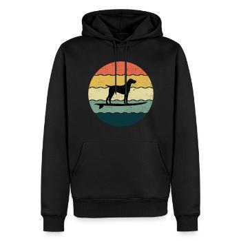 Pointeur allemand à poil court Chien Surf Vagues de mer - Sweat à capuche Premium bio Homme - noir - Devant - Nico (187cm)