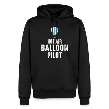 Montgolfière Montgolfière Pilote de montgolfière - Sweat à capuche Premium bio Homme - noir - Devant - Nico (187cm)