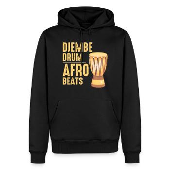 Djembe Player Drummer Music Drum Musician - Men’s Premium Organic Hoodie - black - Front - Nico (187cm)