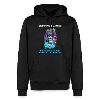 Schwimmen Schwimmen Schwimmen Unterwasser Gaming Videospiel - Männer Premium Bio Hoodie - Schwarz - Vorne - Nico (187cm)