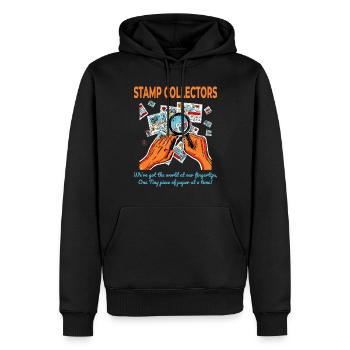 Philatelie Briefmarkensammler Sammler Philatelist - Männer Premium Bio Hoodie - Schwarz - Vorne - Nico (187cm)