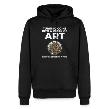 Münzsammler Sammler Numismatischer Numismatiker - Männer Premium Bio Hoodie - Schwarz - Vorne - Nico (187cm)