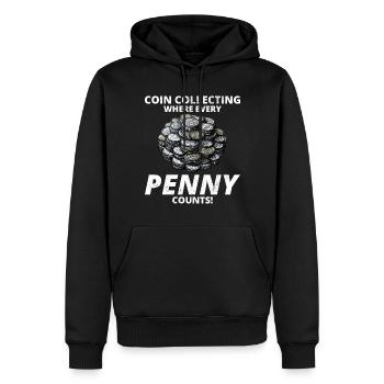 Münzsammler Sammler Numismatischer Numismatiker - Männer Premium Bio Hoodie - Schwarz - Vorne - Nico (187cm)