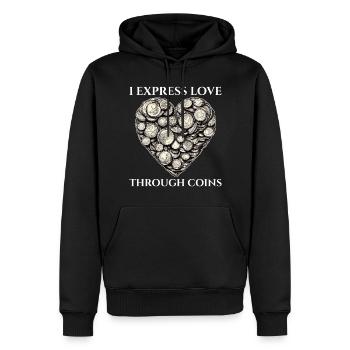 Münzsammler Sammler Numismatischer Numismatiker - Männer Premium Bio Hoodie - Schwarz - Vorne - Nico (187cm)