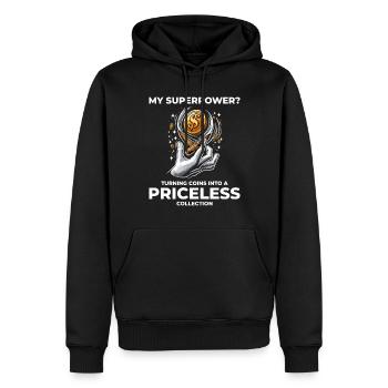 Münzsammler Sammler Numismatischer Numismatiker - Männer Premium Bio Hoodie - Schwarz - Vorne - Nico (187cm)