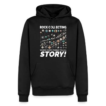 Kieselstein sammeln Sammler Geologie Rockhound - Männer Premium Bio Hoodie - Schwarz - Vorne - Nico (187cm)