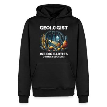 Geologe: Die verborgenen Wunder der Erde erforschen - Männer Premium Bio Hoodie - Schwarz - Vorne - Nico (187cm)