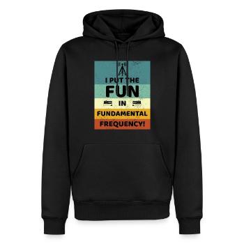 Amusez-vous avec la radio amateur à fréquence fondamentale - Sweat à capuche Premium bio Homme - noir - Devant - Nico (187cm)
