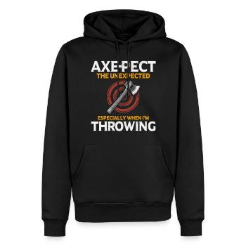 Axe-pect le bûcheron lanceur de hache inattendu - Sweat à capuche Premium bio Homme - noir - Devant - Nico (187cm)