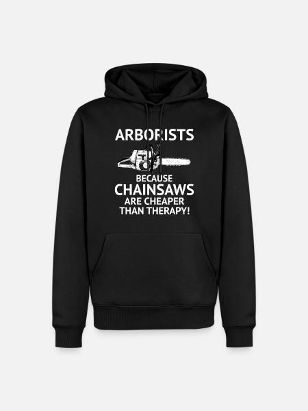 Baumpfleger Baumkletterer Klettertrimmer Kettensäge - Männer Premium Bio Hoodie - Schwarz